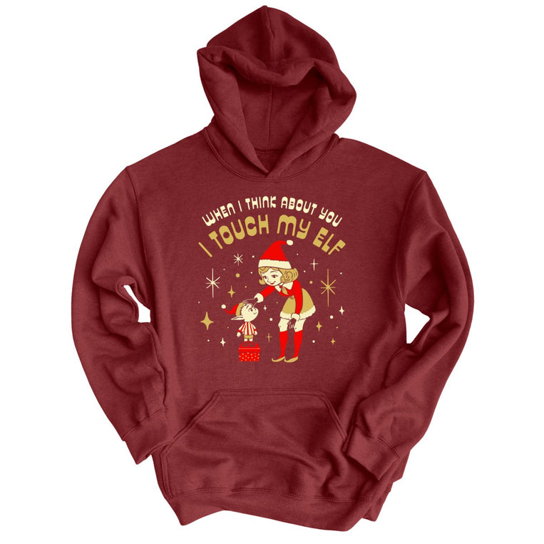 I Touch My Elf - Maroon - Front