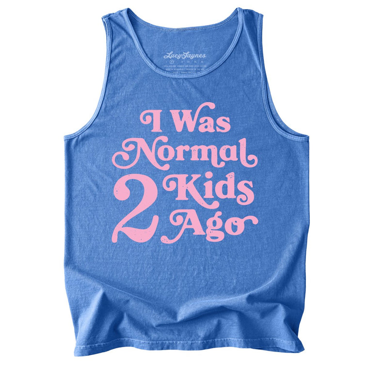 I Was Normal 2 Kids Ago Comfort Colors Graphic Tank Top