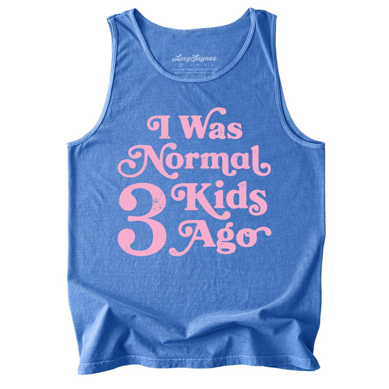 I Was Normal 3 Kids Ago Comfort Colors Graphic Tank Top