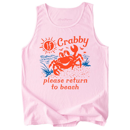 If Crabby Please Return To Beach Comfort Colors Tank Top