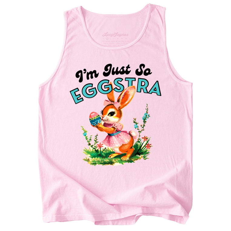 I'm Just So Eggstra Comfort Colors Graphic Tank Top - Blossom