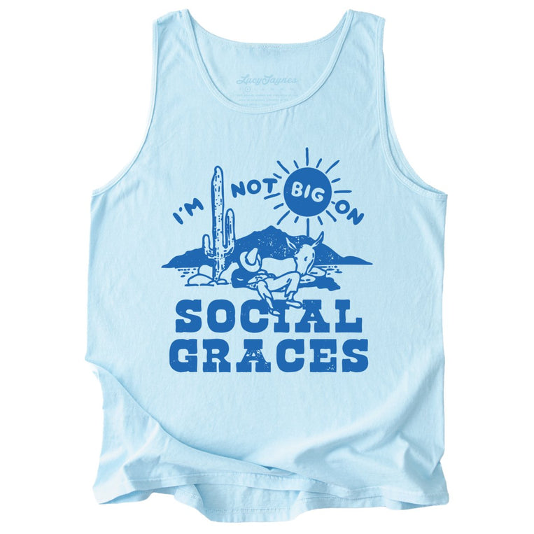 I'm Not Big on Social Graces Comfort Colors Graphic Tank Top