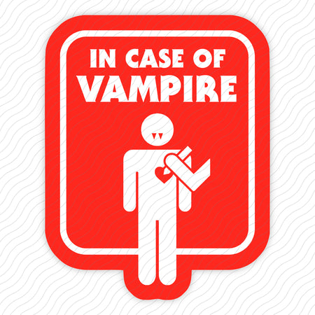 In Case Of Vampire Sticker