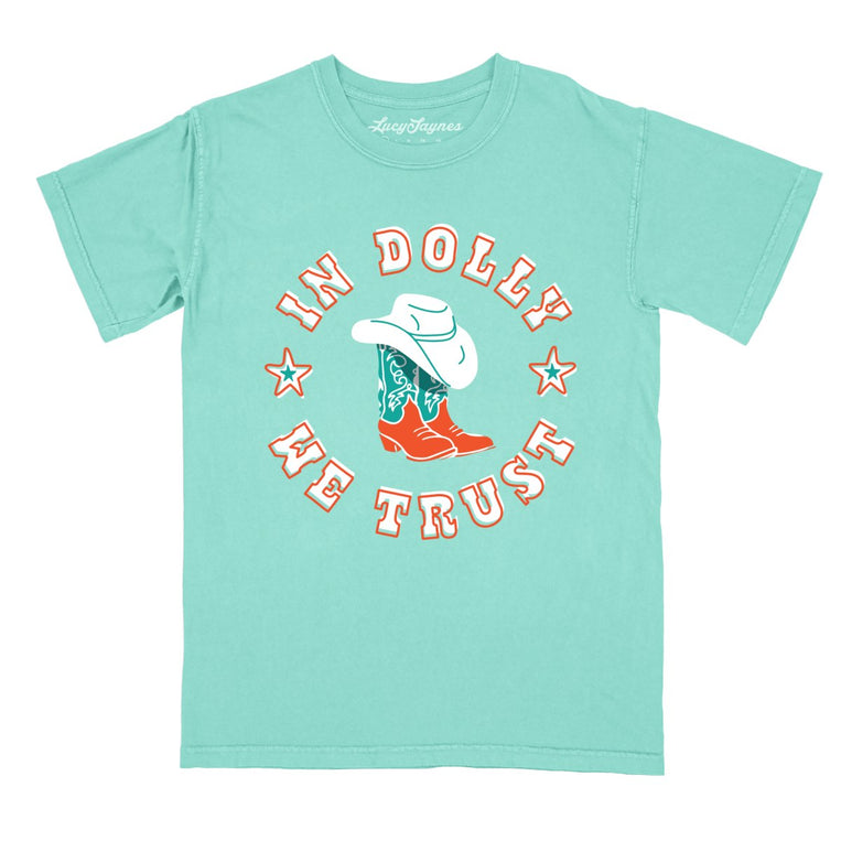 In Dolly We Trust - Chalky Mint - Comfort Colors Tee