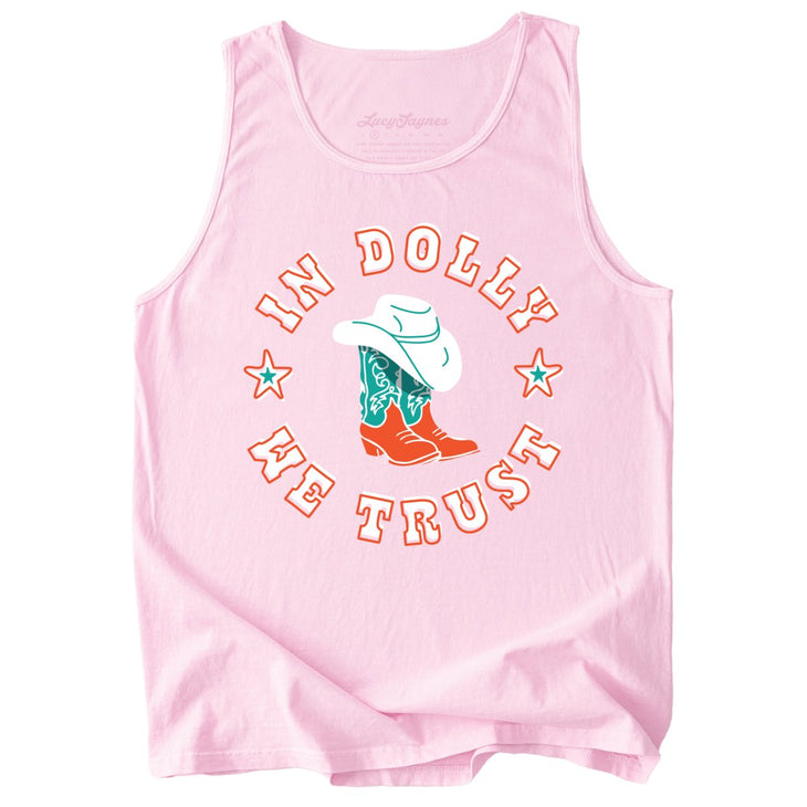 In Dolly We Trust Comfort Colors Tank Top