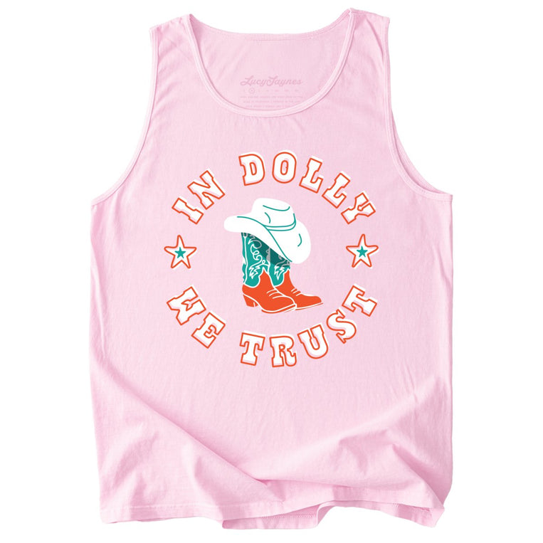 In Dolly We Trust Comfort Colors Graphic Tank Top
