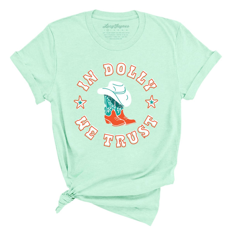 In Dolly We Trust - Heather Mint - Full Front