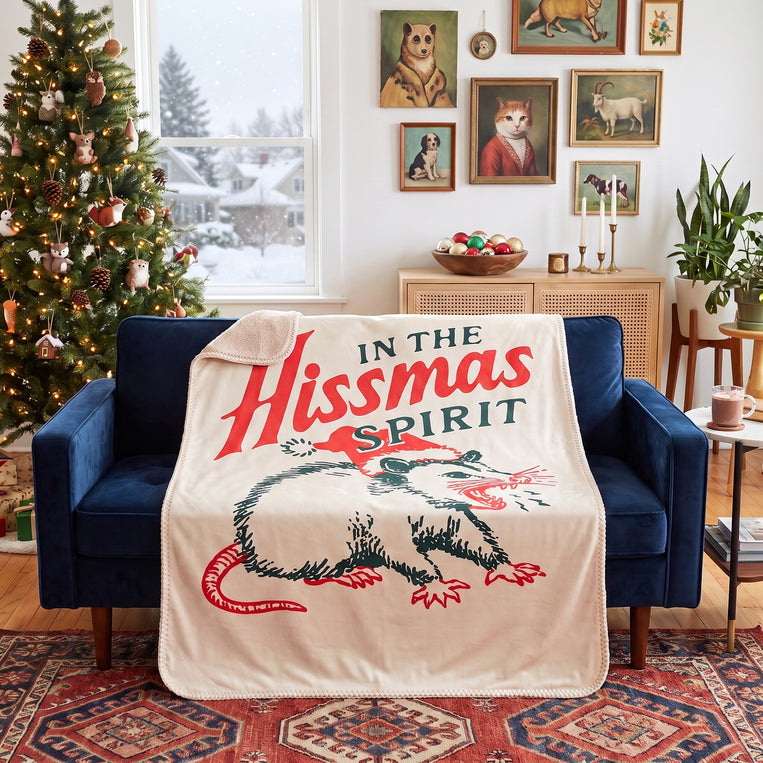 In The Hissmas Spirit Sherpa Blanket