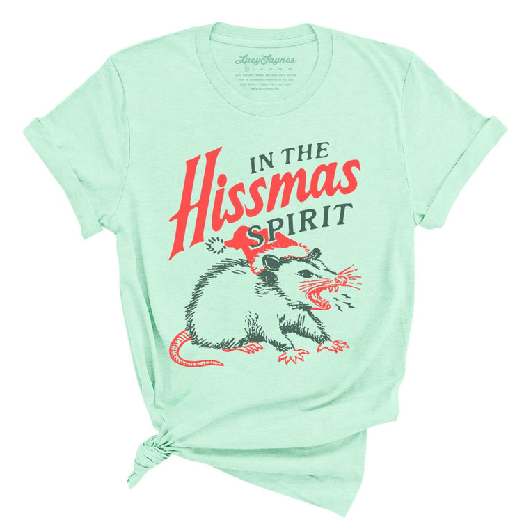 In The Hissmas Spirit - Heather Mint - Unisex T-Shirt