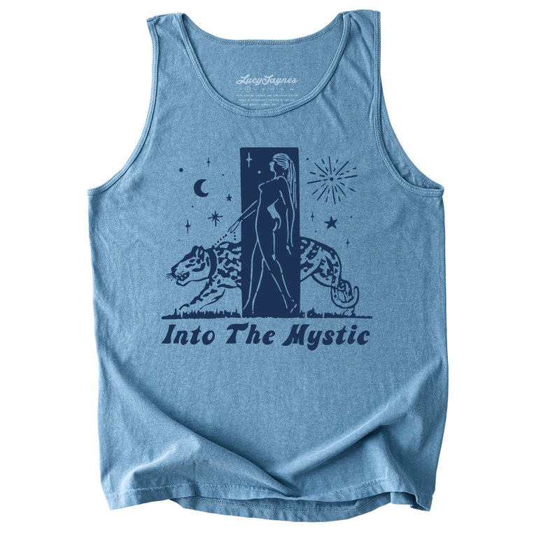 Into The Mystic Comfort Colors Graphic Tank Top - Ice Blue