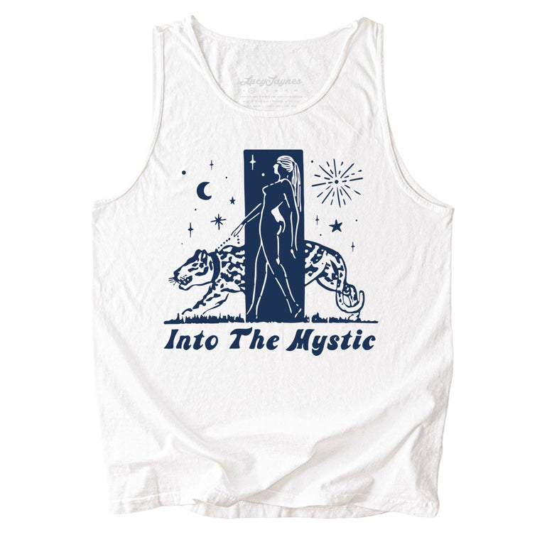 Into The Mystic Comfort Colors Graphic Tank Top - White
