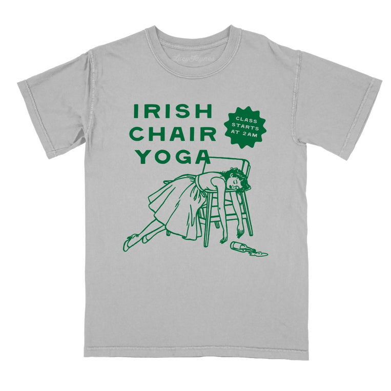 Irish Chair Yoga - Granite - Comfort Colors Tee