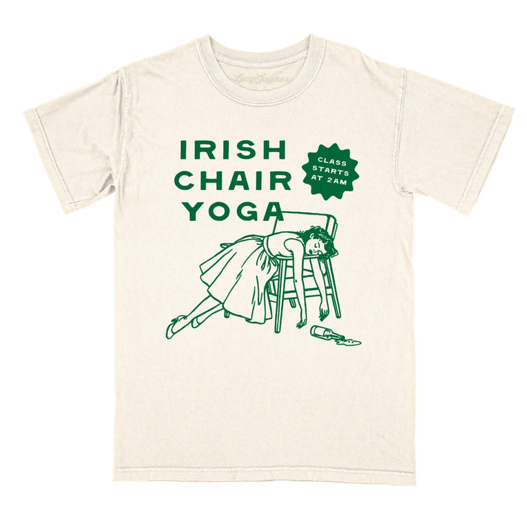 Irish Chair Yoga - Ivory - Comfort Colors Tee