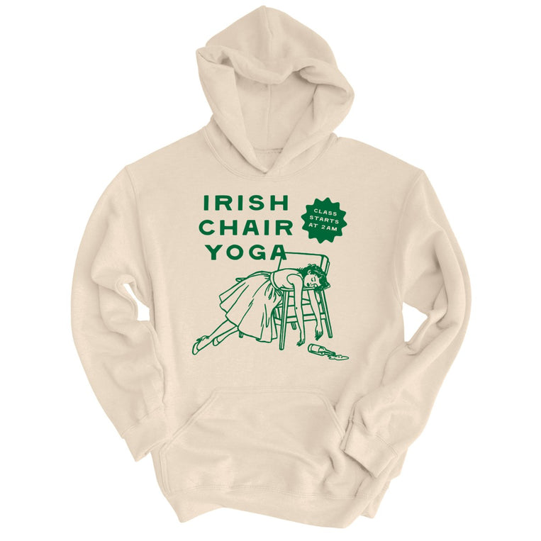 Irish Chair Yoga - Sand - Unisex Hoodie