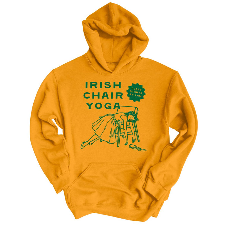 Irish Chair Yoga - Gold - Unisex Hoodie