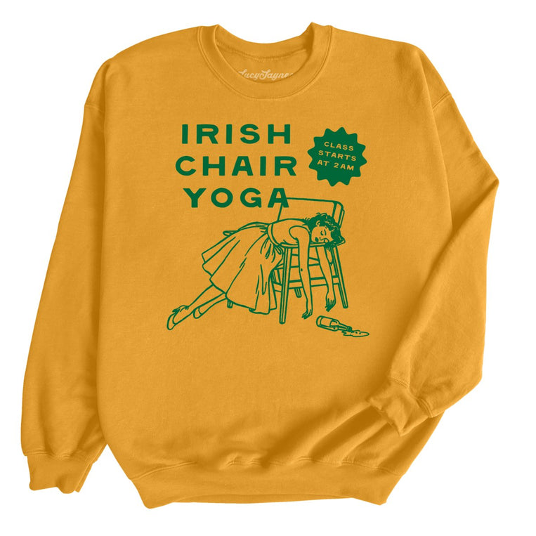 Irish Chair Yoga - Gold - Unisex Sweatshirt