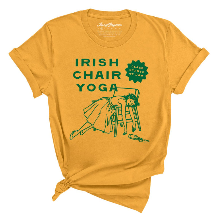 Irish Chair Yoga - Mustard - Unisex T-Shirt
