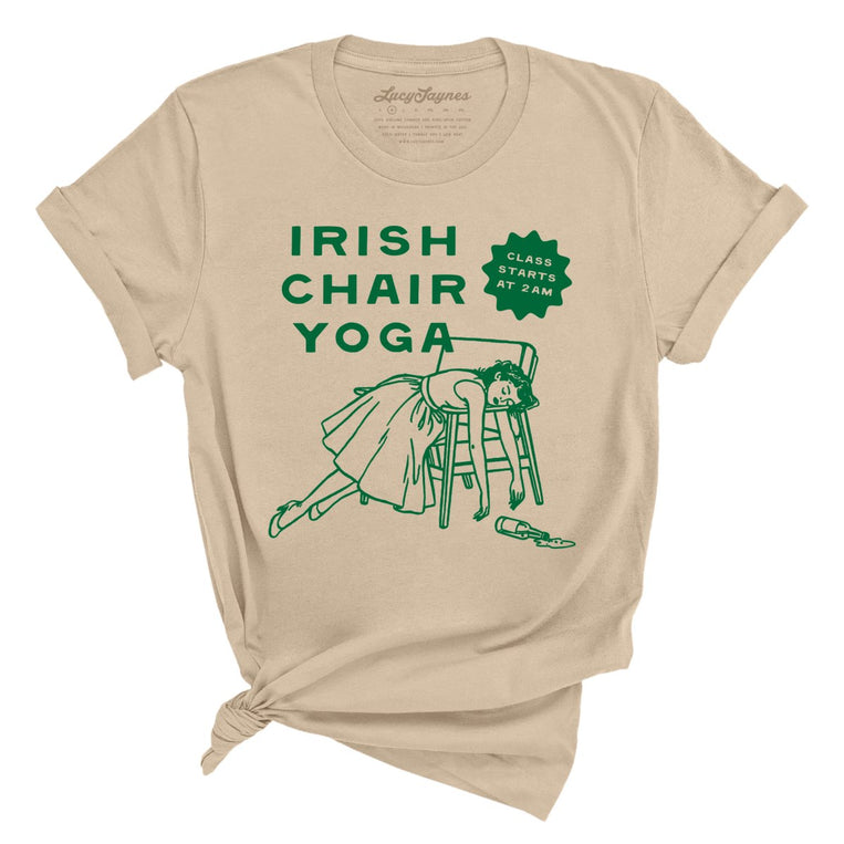 Irish Chair Yoga - Tan - Unisex T-Shirt