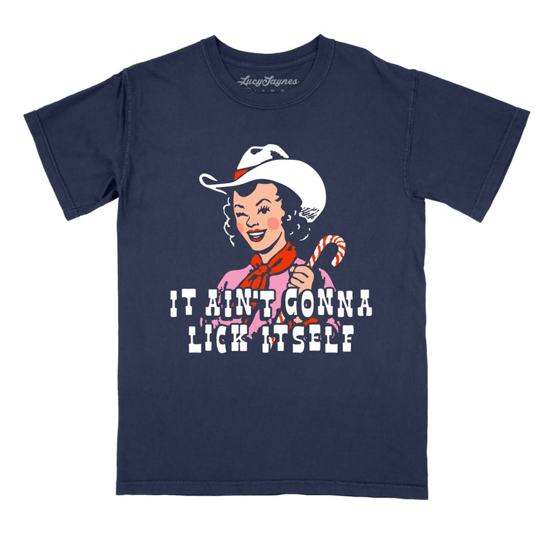 It Ain't Gonna Lick Itself - True Navy - Comfort Colors Tee