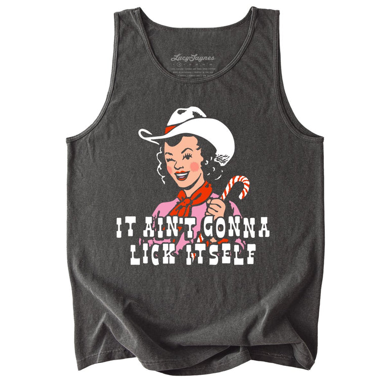 It Ain't Gonna Lick Itself Comfort Colors Graphic Tank Top - Pepper