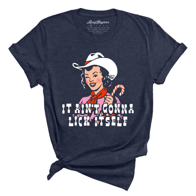 It Ain't Gonna Lick Itself - Heather Midnight Navy - Unisex T-Shirt