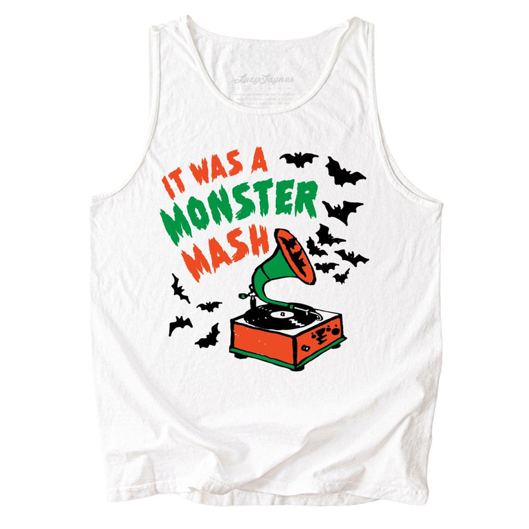 It Was A Monster Mash Comfort Colors Graphic Tank Top - White