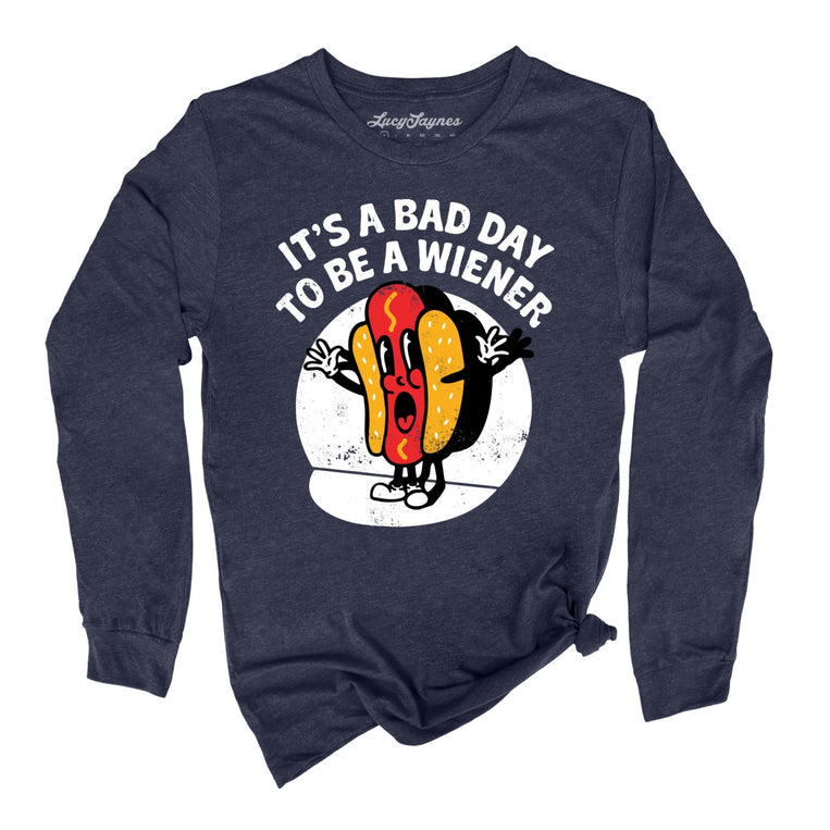 It's a Bad Day To Be a Wiener - Heather Navy - Full Front