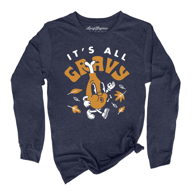 It's All Gravy - Heather Navy - Full Front