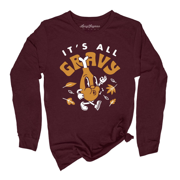 It's All Gravy - Heather Maroon - Full Front