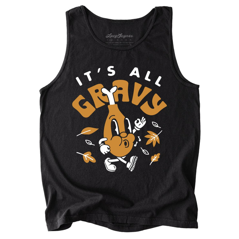 It's All Gravy Comfort Colors Graphic Tank Top - Black