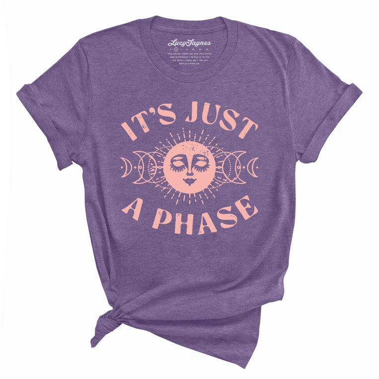 It's Just A Phase Graphic Tee - Heather Purple