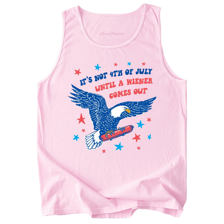 It's Not 4th of July Until A Wiener Comes Out Comfort Colors Graphic Tank Top - Blossom