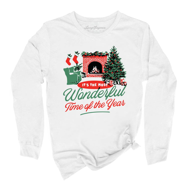 It's The Most Wonderful Time Of The Year - White - Unisex Long Sleeve T-Shirt