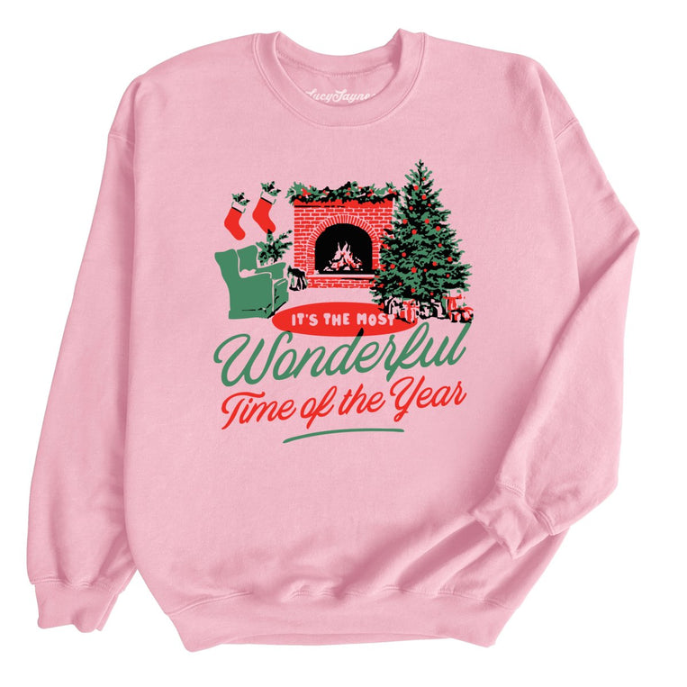 It's The Most Wonderful Time Of The Year - Light Pink - Unisex Sweatshirt