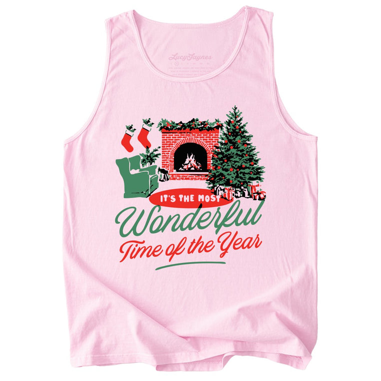 It's The Most Wonderful Time Of The Year Comfort Colors Graphic Tank Top - Blossom