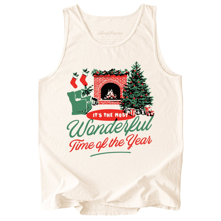 It's The Most Wonderful Time Of The Year Comfort Colors Graphic Tank Top - Ivory