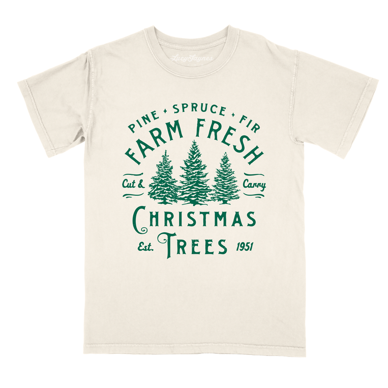 Farm Fresh Christmas Trees Comfort Colors Tee