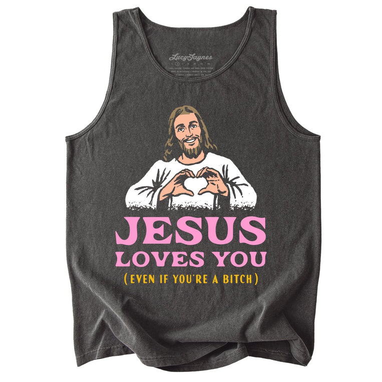 Jesus Loves You Comfort Colors Graphic Tank Top