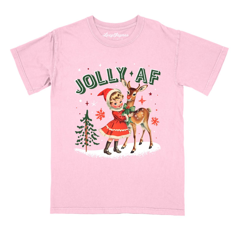 Jolly AF - Blossom - Comfort Colors Tee