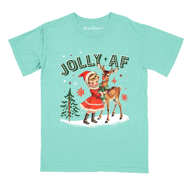 Jolly AF - Chalky Mint - Comfort Colors Tee