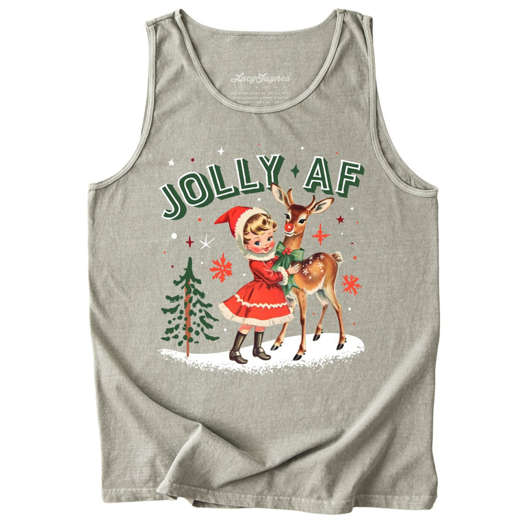 Jolly AF Comfort Colors Graphic Tank Top - Sandstone