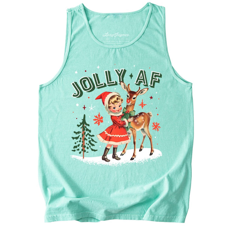 Jolly AF Comfort Colors Graphic Tank Top - Island Reef