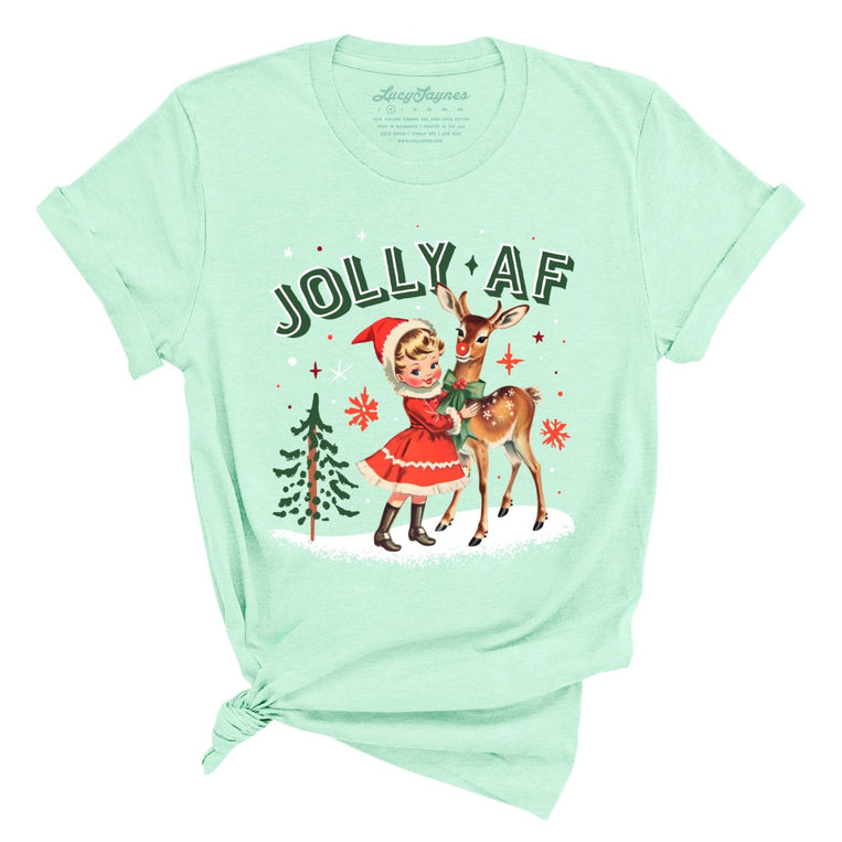 Jolly AF - Heather Mint - Full Front