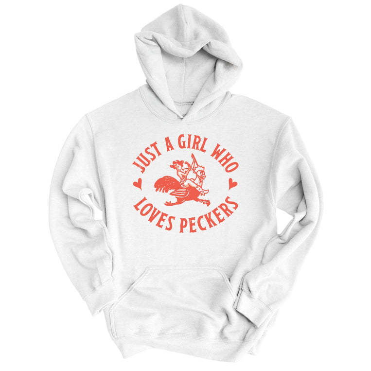 Just a Girl Who Loves Peckers - White - Full Front