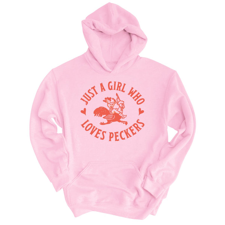 Just a Girl Who Loves Peckers - Light Pink - Full Front