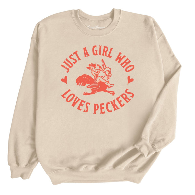 Just a Girl Who Loves Peckers - Sand - Full Front