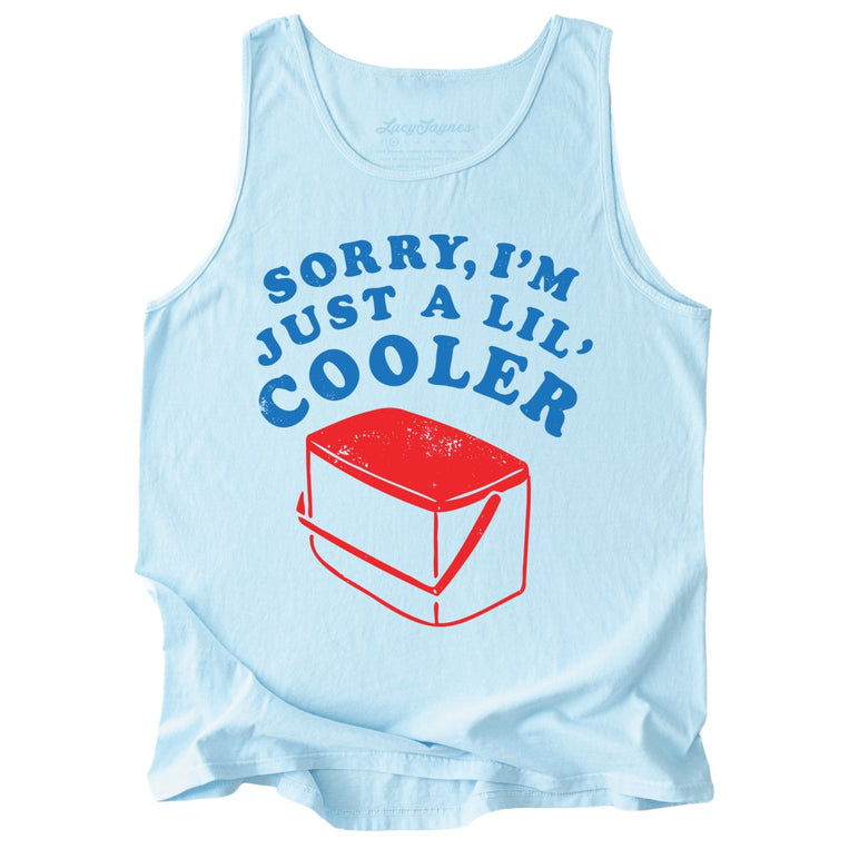 Just A Lil' Cooler Comfort Colors Graphic Tank Top - Chambray