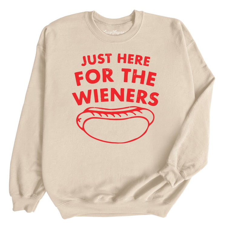 Just Here For The Wieners - Sand - Full Front