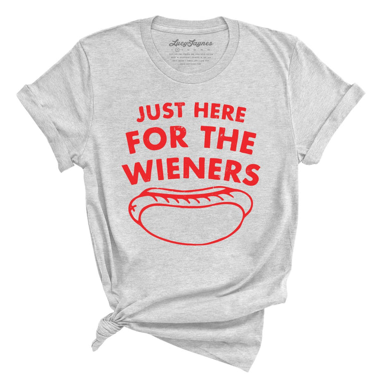 Just Here For The Wieners - Athletic Heather - Full Front