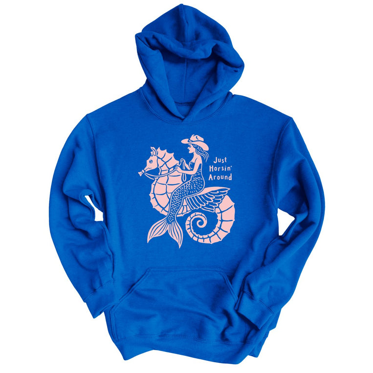 Just Horsin' Around Graphic Hoodie - Royal